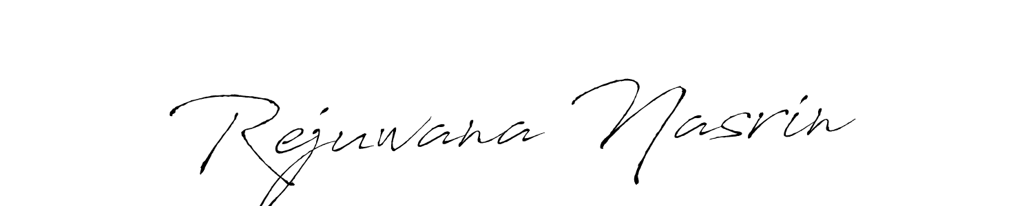 Create a beautiful signature design for name Rejuwana Nasrin. With this signature (Antro_Vectra) fonts, you can make a handwritten signature for free. Rejuwana Nasrin signature style 6 images and pictures png