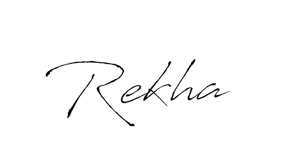 Create a beautiful signature design for name Rekha . With this signature (Antro_Vectra) fonts, you can make a handwritten signature for free. Rekha  signature style 6 images and pictures png