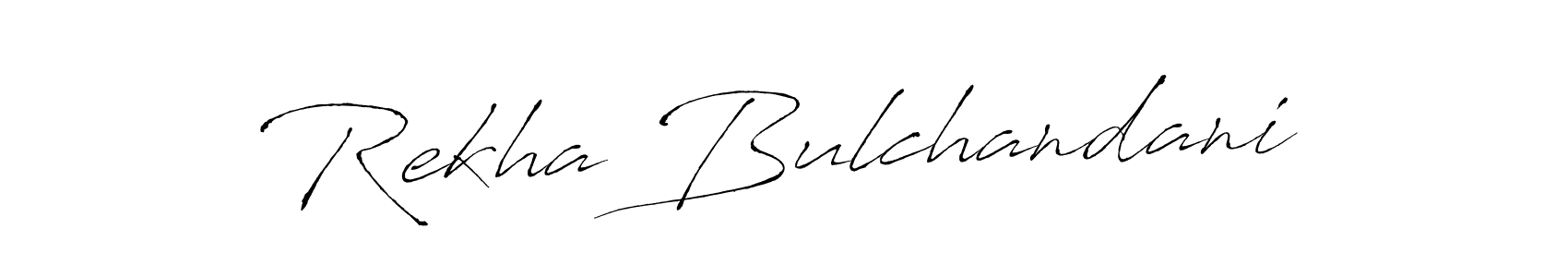 The best way (Antro_Vectra) to make a short signature is to pick only two or three words in your name. The name Rekha Bulchandani include a total of six letters. For converting this name. Rekha Bulchandani signature style 6 images and pictures png