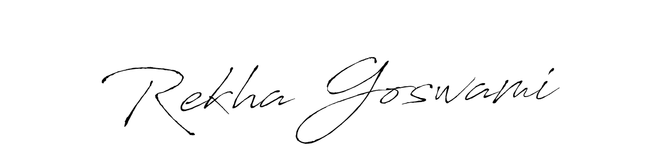 Make a beautiful signature design for name Rekha Goswami. With this signature (Antro_Vectra) style, you can create a handwritten signature for free. Rekha Goswami signature style 6 images and pictures png