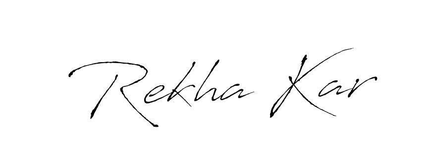 Design your own signature with our free online signature maker. With this signature software, you can create a handwritten (Antro_Vectra) signature for name Rekha Kar. Rekha Kar signature style 6 images and pictures png