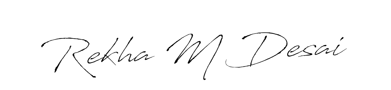 Also we have Rekha M Desai name is the best signature style. Create professional handwritten signature collection using Antro_Vectra autograph style. Rekha M Desai signature style 6 images and pictures png