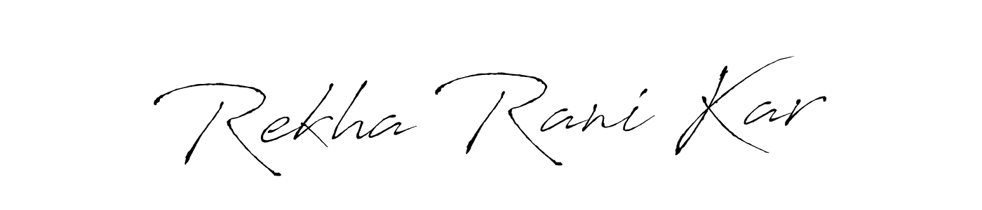 Antro_Vectra is a professional signature style that is perfect for those who want to add a touch of class to their signature. It is also a great choice for those who want to make their signature more unique. Get Rekha Rani Kar name to fancy signature for free. Rekha Rani Kar signature style 6 images and pictures png