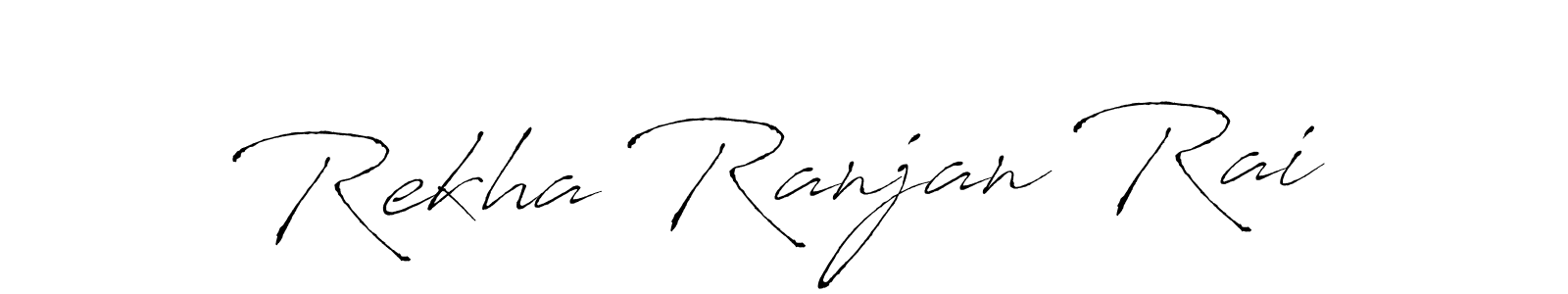 How to make Rekha Ranjan Rai name signature. Use Antro_Vectra style for creating short signs online. This is the latest handwritten sign. Rekha Ranjan Rai signature style 6 images and pictures png