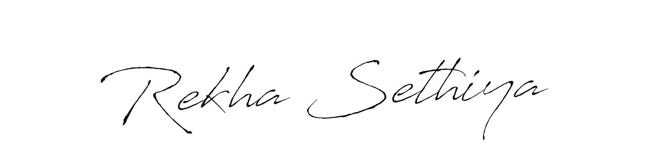 Design your own signature with our free online signature maker. With this signature software, you can create a handwritten (Antro_Vectra) signature for name Rekha Sethiya. Rekha Sethiya signature style 6 images and pictures png