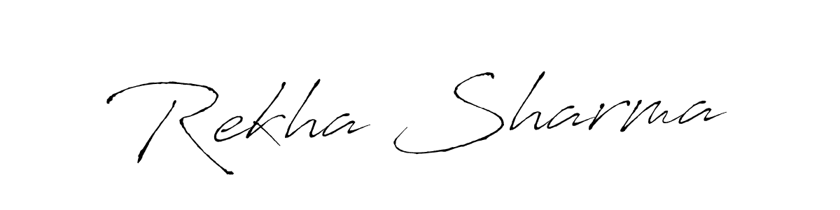 Create a beautiful signature design for name Rekha Sharma. With this signature (Antro_Vectra) fonts, you can make a handwritten signature for free. Rekha Sharma signature style 6 images and pictures png