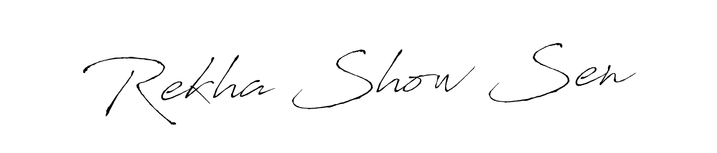 Also we have Rekha Show Sen name is the best signature style. Create professional handwritten signature collection using Antro_Vectra autograph style. Rekha Show Sen signature style 6 images and pictures png