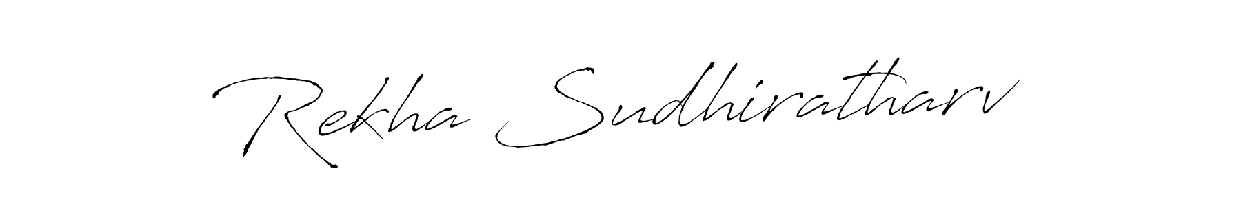 Make a beautiful signature design for name Rekha Sudhiratharv. With this signature (Antro_Vectra) style, you can create a handwritten signature for free. Rekha Sudhiratharv signature style 6 images and pictures png