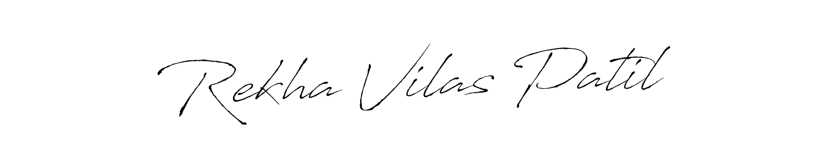 This is the best signature style for the Rekha Vilas Patil name. Also you like these signature font (Antro_Vectra). Mix name signature. Rekha Vilas Patil signature style 6 images and pictures png