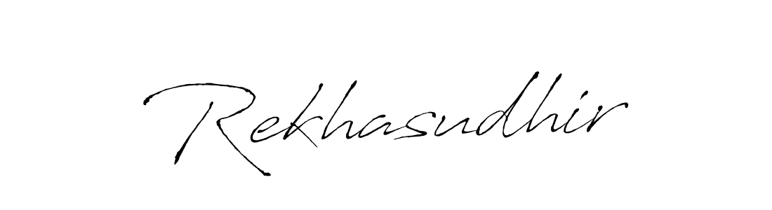 Create a beautiful signature design for name Rekhasudhir. With this signature (Antro_Vectra) fonts, you can make a handwritten signature for free. Rekhasudhir signature style 6 images and pictures png