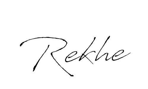 Use a signature maker to create a handwritten signature online. With this signature software, you can design (Antro_Vectra) your own signature for name Rekhe. Rekhe signature style 6 images and pictures png