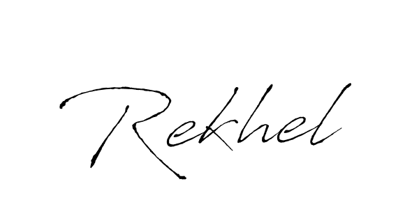 Use a signature maker to create a handwritten signature online. With this signature software, you can design (Antro_Vectra) your own signature for name Rekhel. Rekhel signature style 6 images and pictures png