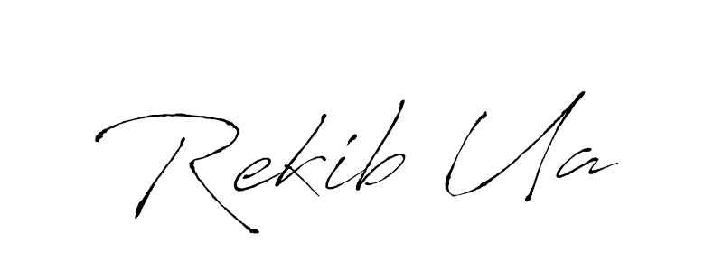 The best way (Antro_Vectra) to make a short signature is to pick only two or three words in your name. The name Rekib Ua include a total of six letters. For converting this name. Rekib Ua signature style 6 images and pictures png