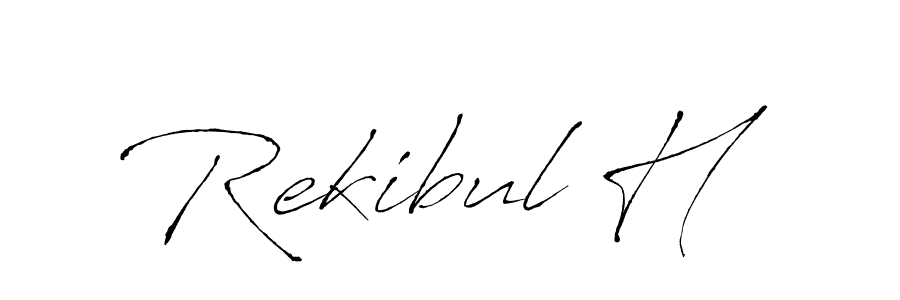 Once you've used our free online signature maker to create your best signature Antro_Vectra style, it's time to enjoy all of the benefits that Rekibul H name signing documents. Rekibul H signature style 6 images and pictures png