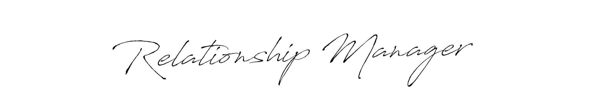 This is the best signature style for the Relationship Manager name. Also you like these signature font (Antro_Vectra). Mix name signature. Relationship Manager signature style 6 images and pictures png