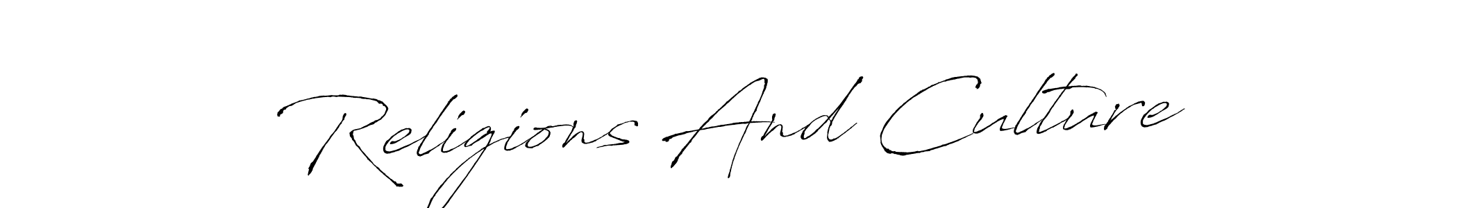 How to make Religions And Culture name signature. Use Antro_Vectra style for creating short signs online. This is the latest handwritten sign. Religions And Culture signature style 6 images and pictures png