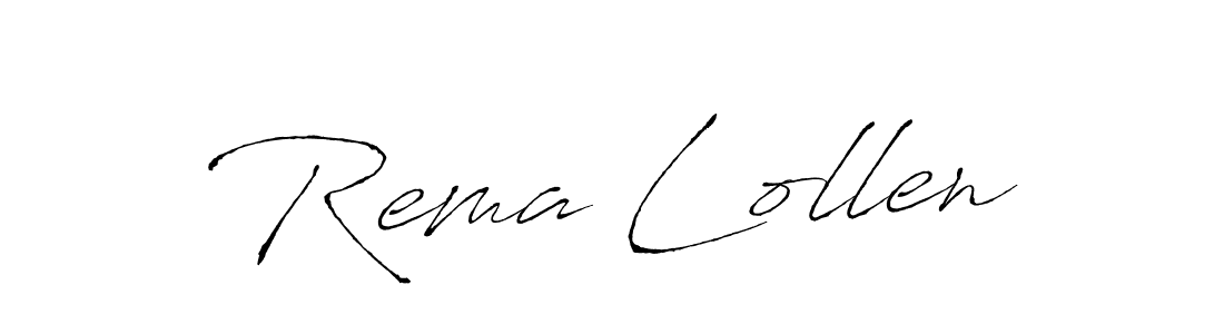 Design your own signature with our free online signature maker. With this signature software, you can create a handwritten (Antro_Vectra) signature for name Rema Lollen. Rema Lollen signature style 6 images and pictures png