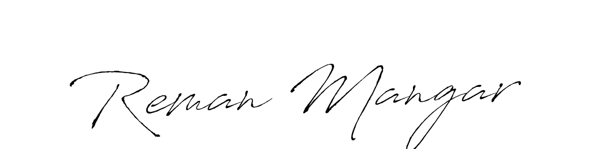 See photos of Reman Mangar official signature by Spectra . Check more albums & portfolios. Read reviews & check more about Antro_Vectra font. Reman Mangar signature style 6 images and pictures png