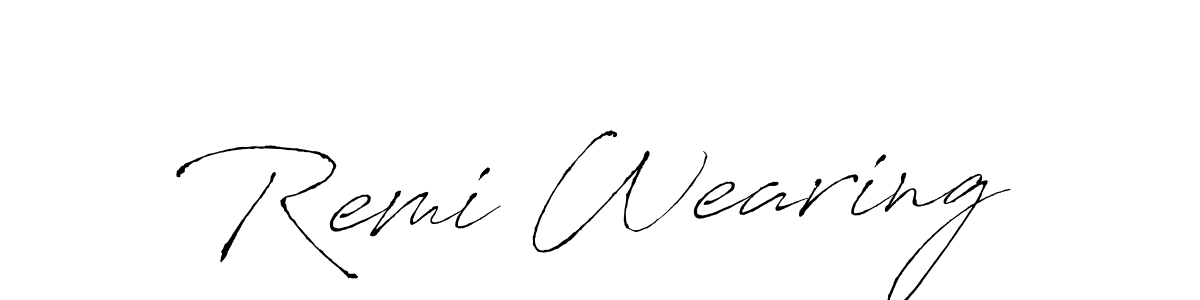 Make a beautiful signature design for name Remi Wearing. With this signature (Antro_Vectra) style, you can create a handwritten signature for free. Remi Wearing signature style 6 images and pictures png