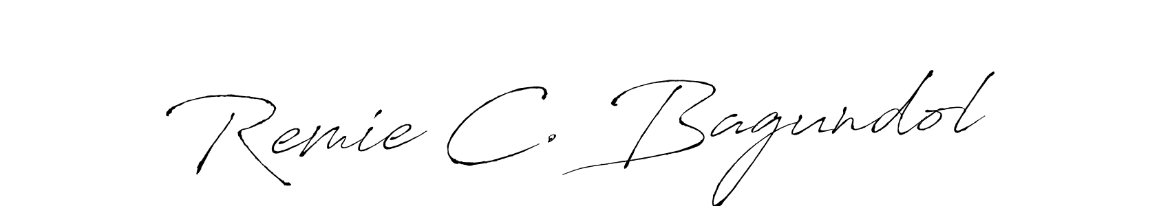 Remie C. Bagundol stylish signature style. Best Handwritten Sign (Antro_Vectra) for my name. Handwritten Signature Collection Ideas for my name Remie C. Bagundol. Remie C. Bagundol signature style 6 images and pictures png