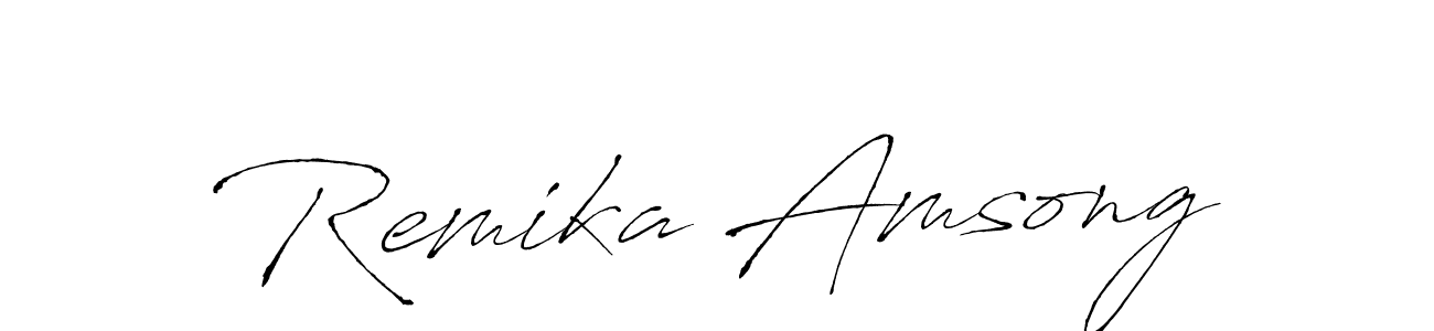 Make a beautiful signature design for name Remika Amsong. Use this online signature maker to create a handwritten signature for free. Remika Amsong signature style 6 images and pictures png