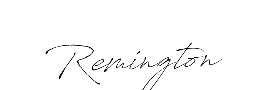 Design your own signature with our free online signature maker. With this signature software, you can create a handwritten (Antro_Vectra) signature for name Remington. Remington signature style 6 images and pictures png