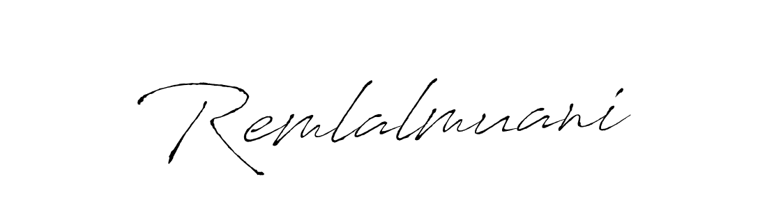 Use a signature maker to create a handwritten signature online. With this signature software, you can design (Antro_Vectra) your own signature for name Remlalmuani. Remlalmuani signature style 6 images and pictures png