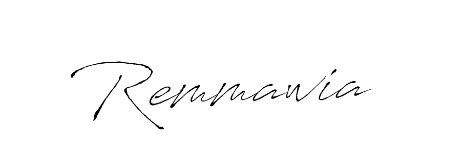 How to make Remmawia  signature? Antro_Vectra is a professional autograph style. Create handwritten signature for Remmawia  name. Remmawia  signature style 6 images and pictures png