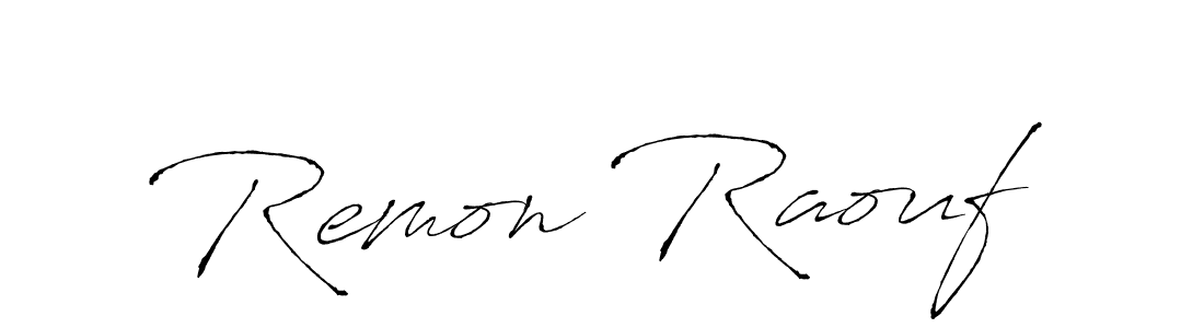 Antro_Vectra is a professional signature style that is perfect for those who want to add a touch of class to their signature. It is also a great choice for those who want to make their signature more unique. Get Remon Raouf name to fancy signature for free. Remon Raouf signature style 6 images and pictures png