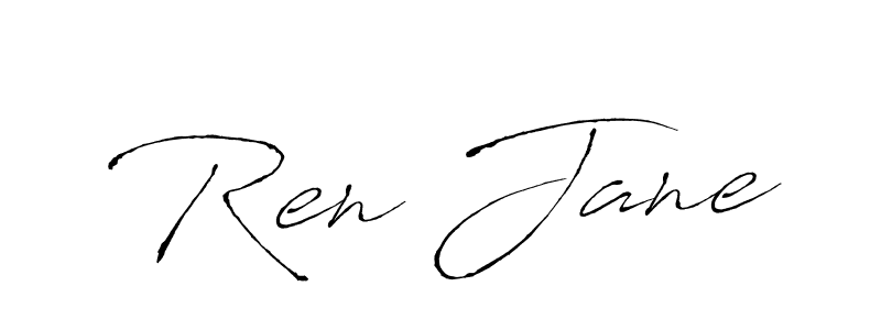 Ren Jane stylish signature style. Best Handwritten Sign (Antro_Vectra) for my name. Handwritten Signature Collection Ideas for my name Ren Jane. Ren Jane signature style 6 images and pictures png