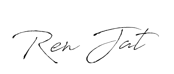 Design your own signature with our free online signature maker. With this signature software, you can create a handwritten (Antro_Vectra) signature for name Ren Jat. Ren Jat signature style 6 images and pictures png