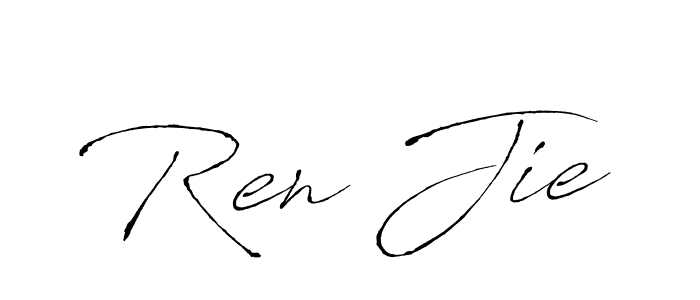 You should practise on your own different ways (Antro_Vectra) to write your name (Ren Jie) in signature. don't let someone else do it for you. Ren Jie signature style 6 images and pictures png