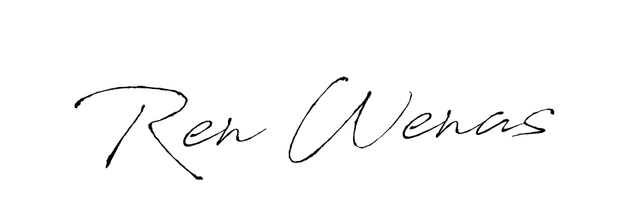 How to make Ren Wenas name signature. Use Antro_Vectra style for creating short signs online. This is the latest handwritten sign. Ren Wenas signature style 6 images and pictures png