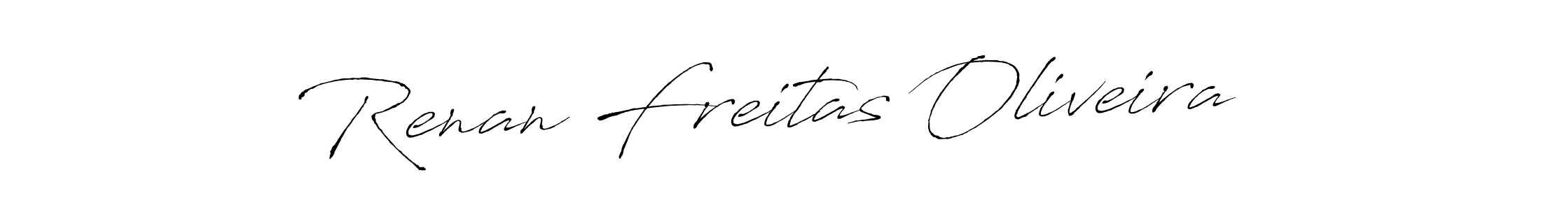 How to make Renan Freitas Oliveira name signature. Use Antro_Vectra style for creating short signs online. This is the latest handwritten sign. Renan Freitas Oliveira signature style 6 images and pictures png