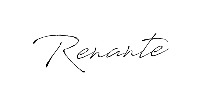 Design your own signature with our free online signature maker. With this signature software, you can create a handwritten (Antro_Vectra) signature for name Renante. Renante signature style 6 images and pictures png