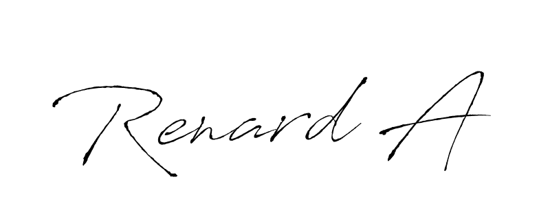 Use a signature maker to create a handwritten signature online. With this signature software, you can design (Antro_Vectra) your own signature for name Renard A. Renard A signature style 6 images and pictures png