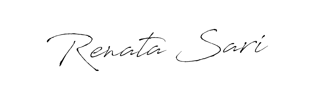 How to make Renata Sari name signature. Use Antro_Vectra style for creating short signs online. This is the latest handwritten sign. Renata Sari signature style 6 images and pictures png
