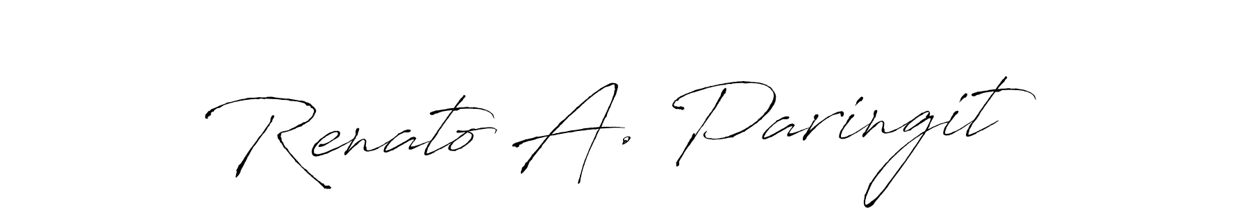 Renato A. Paringit stylish signature style. Best Handwritten Sign (Antro_Vectra) for my name. Handwritten Signature Collection Ideas for my name Renato A. Paringit. Renato A. Paringit signature style 6 images and pictures png