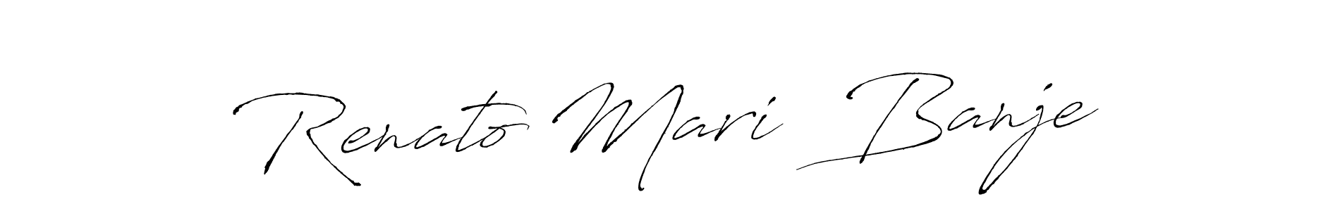 The best way (Antro_Vectra) to make a short signature is to pick only two or three words in your name. The name Renato Marić Banje include a total of six letters. For converting this name. Renato Marić Banje signature style 6 images and pictures png