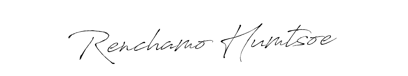 It looks lik you need a new signature style for name Renchamo Humtsoe. Design unique handwritten (Antro_Vectra) signature with our free signature maker in just a few clicks. Renchamo Humtsoe signature style 6 images and pictures png
