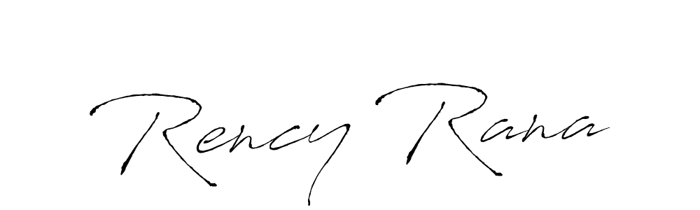 How to make Rency Rana signature? Antro_Vectra is a professional autograph style. Create handwritten signature for Rency Rana name. Rency Rana signature style 6 images and pictures png