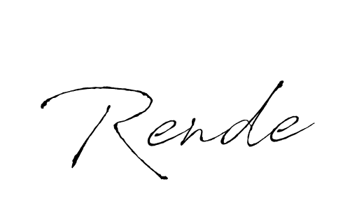 How to make Rende name signature. Use Antro_Vectra style for creating short signs online. This is the latest handwritten sign. Rende signature style 6 images and pictures png