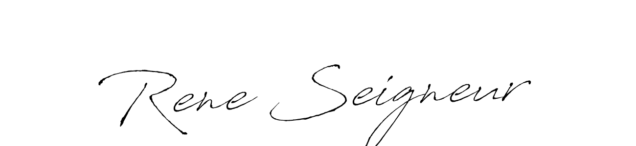 Rene Seigneur stylish signature style. Best Handwritten Sign (Antro_Vectra) for my name. Handwritten Signature Collection Ideas for my name Rene Seigneur. Rene Seigneur signature style 6 images and pictures png