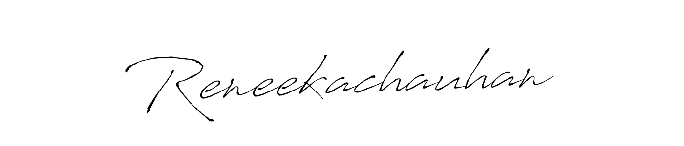 How to make Reneekachauhan name signature. Use Antro_Vectra style for creating short signs online. This is the latest handwritten sign. Reneekachauhan signature style 6 images and pictures png