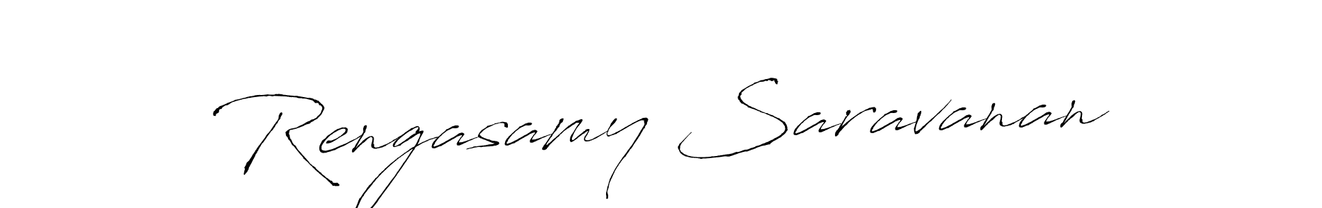 Make a beautiful signature design for name Rengasamy Saravanan. With this signature (Antro_Vectra) style, you can create a handwritten signature for free. Rengasamy Saravanan signature style 6 images and pictures png