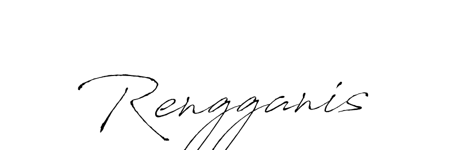 Rengganis stylish signature style. Best Handwritten Sign (Antro_Vectra) for my name. Handwritten Signature Collection Ideas for my name Rengganis. Rengganis signature style 6 images and pictures png