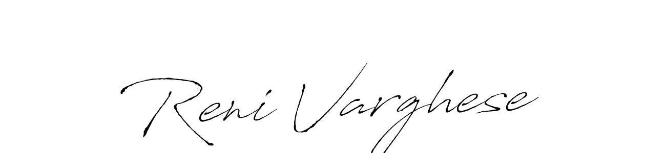 Make a beautiful signature design for name Reni Varghese. With this signature (Antro_Vectra) style, you can create a handwritten signature for free. Reni Varghese signature style 6 images and pictures png