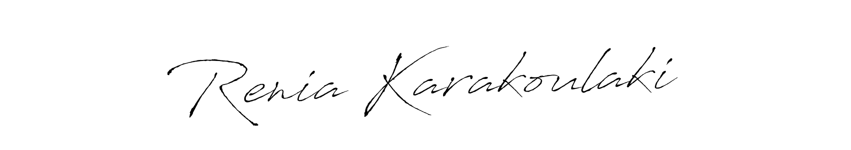 Make a short Renia Karakoulaki signature style. Manage your documents anywhere anytime using Antro_Vectra. Create and add eSignatures, submit forms, share and send files easily. Renia Karakoulaki signature style 6 images and pictures png