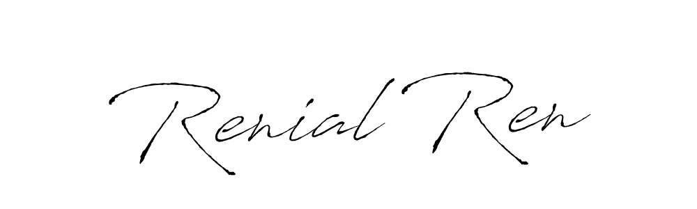 Create a beautiful signature design for name Renial Ren. With this signature (Antro_Vectra) fonts, you can make a handwritten signature for free. Renial Ren signature style 6 images and pictures png