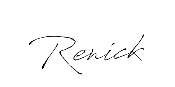 Design your own signature with our free online signature maker. With this signature software, you can create a handwritten (Antro_Vectra) signature for name Renick. Renick signature style 6 images and pictures png